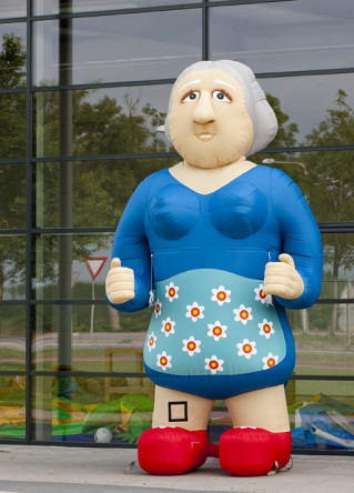 Sarah met schort